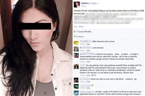 Romanian Woman Advertises On Facebook For A Man To Impregnate Her Daily Mail Online