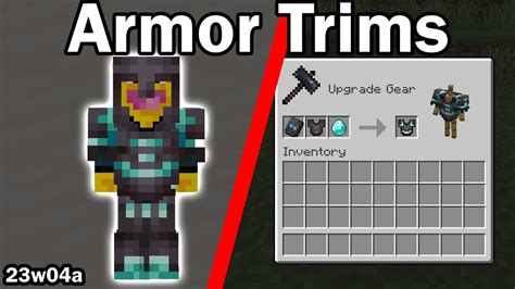 Armor Trims And Smithing Table Changes Minecraft Snapshot 23w04a