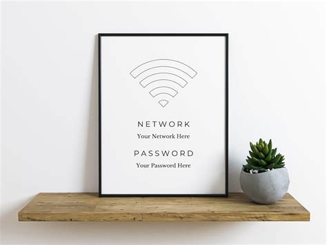 Wifi Password Sign Printable Editable Wifi Sign Template Wifi