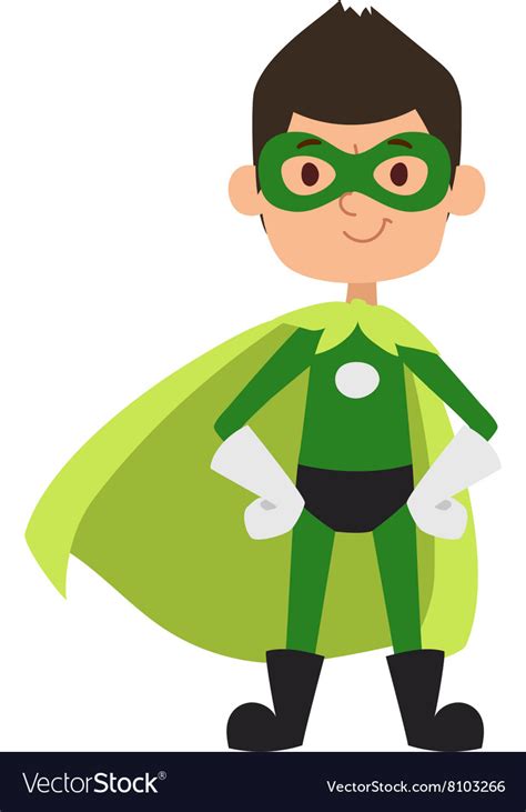 Super Hero Boy Cartoon Character Royalty Free Vector Image