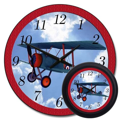 Airplane Clock Red The Big Clock Store