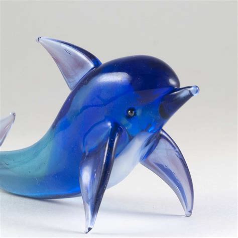 Dolphin Glass Figurine Blown Glass Figurines