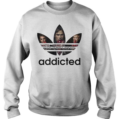 Premium Vampire Diaries Addicted Adidas Logo Shirt