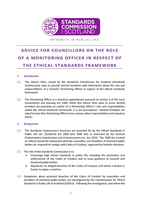 Advice Notes The Standards Commission For Scotland