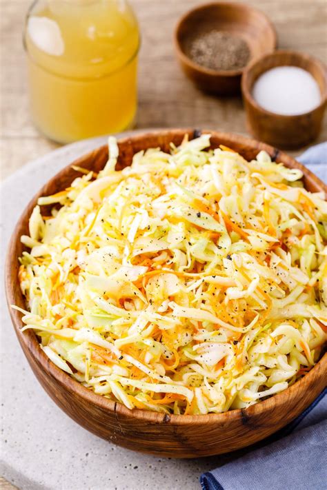 Apple cider vinegar (acv), made from apples with a double fermentation process, contains acetic acid, malic acid, and lactic acid, which are apple cider vinegar is a popular alternative treatment for a variety of conditions. Carolina Apple Cider Vinegar Coleslaw Without Mayo ...