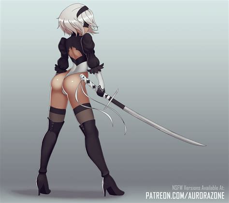 2B Nier Automata Ecchi Hentai Nude By AuroraZone Hentai Foundry