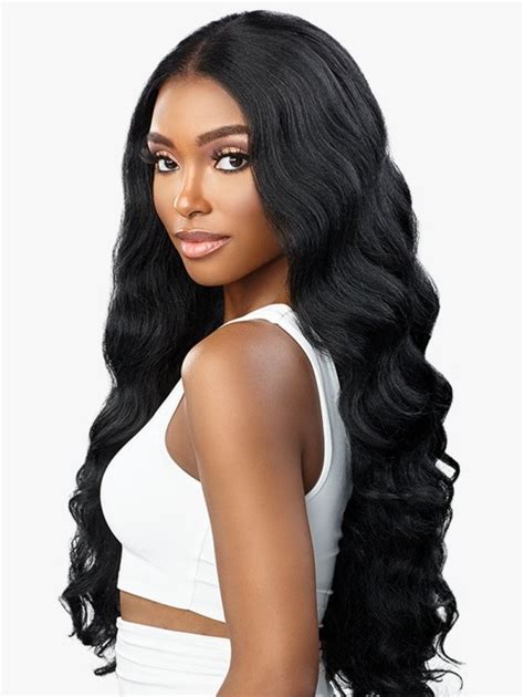 Sensationnel Butta Lace Human Hair Blended Hd Lace Front Wig Curly Body 26