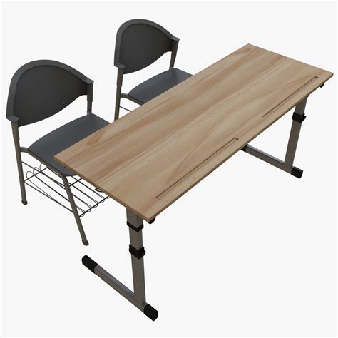 School Desk 3d Model