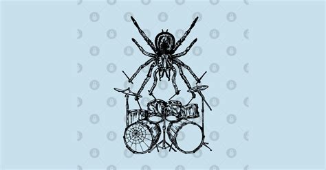 Seembo Spider Playing Drums Drummer Drumming Musician Band Drummer