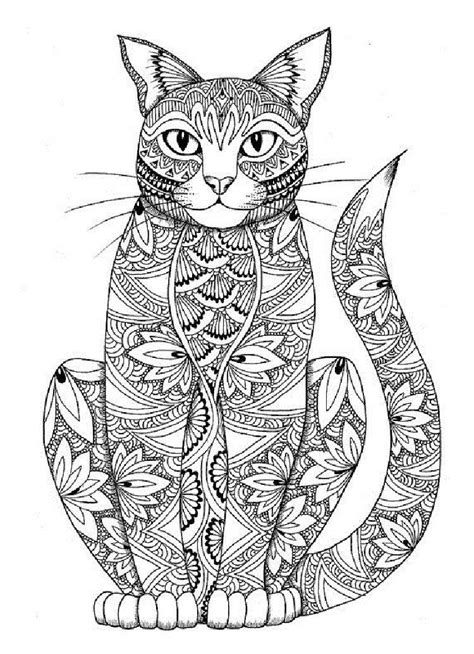 cat mandala coloring pages in 2019 | Cat coloring page, Animal coloring