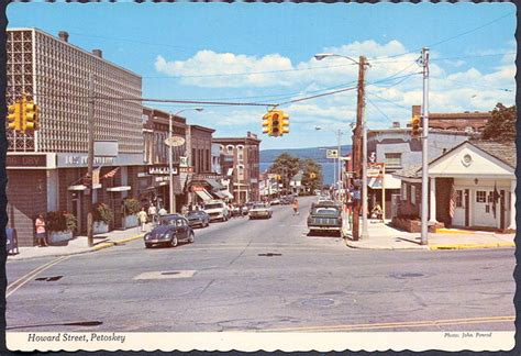 Petoskey Mi Great Downtown 1960s View Howard Street At