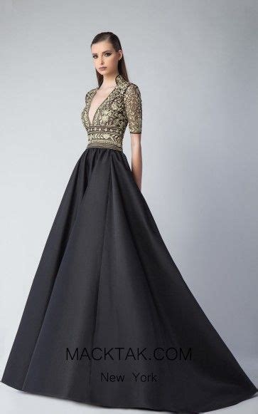 Black And Gold Evening Gown