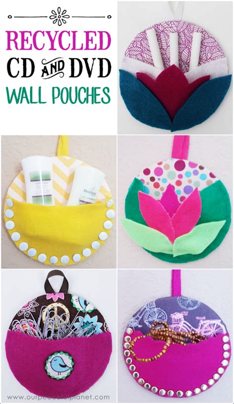 Recycle Cds Into Wall Pouches