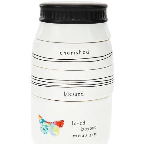 Cherished Blessed Loved Beyond Measure Stacked Measuring Cups