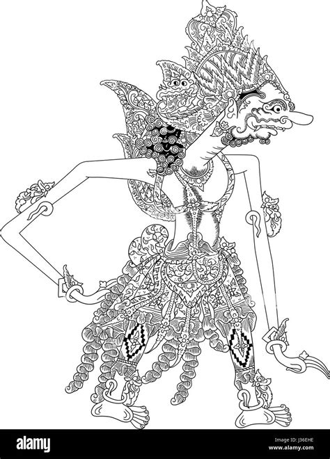 Bomawikata A Character Of Traditional Puppet Show Wayang Kulit From