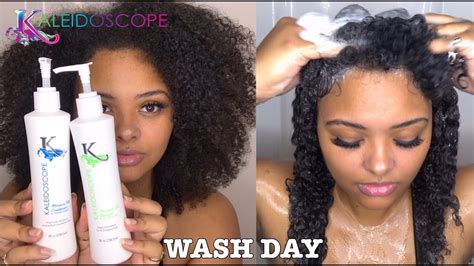 Natural Hair Wash Day Using Kaleidoscope Hair Products Youtube