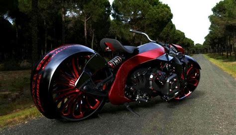 Red And Black Custom Bike Motorcycle Concept Motorcycles Super Bikes
