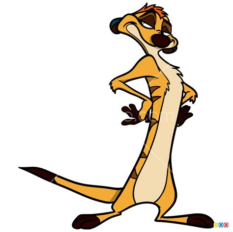 Below the head sketch out the torso of our lion. How to Draw Timon, The Lion Guard