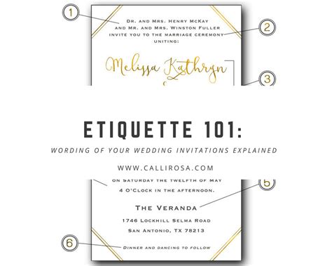 Etiquette 101 Wording Of Your Wedding Invitations