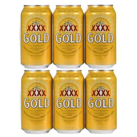 Xxxx Gold Mid Strength Lager Can 3 5 Vol [mhd 10 07 2022] 6x375 Ml