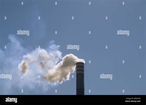 Pollution Smoking Factory Chimney Stock Photo Alamy