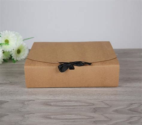 Natural kraft large gift boxes are made from recycled materials and are fully recyclable. 31*25.5*8cm Brown Paper Gift Box Package Large Kraft ...