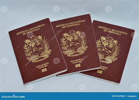 Venezuelan Passports Stock Image Image Of Citizen Identification 52167865