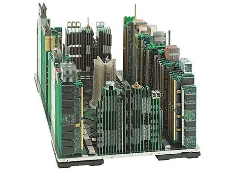 Cool ways to repurpose old computer parts: Spare Computer Parts Make Gorgeous City Art - Something Cool