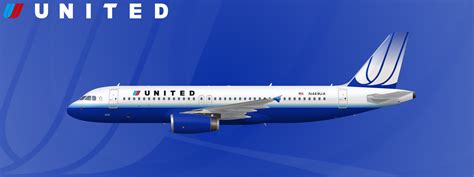 United Airlines Rising Blue Airbus A320 Real World Liveries By