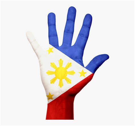 Hand With Philippine Flag Clipart Png Download Hand With Philippine