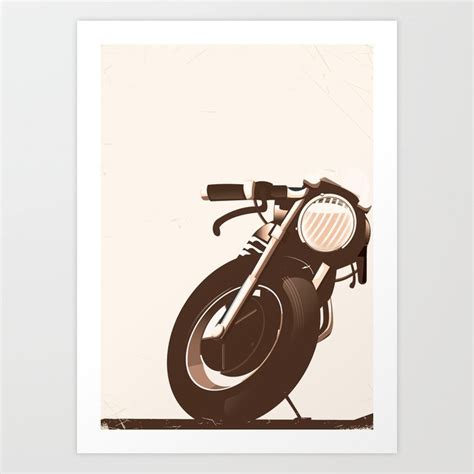 Vintage Motorcycle Art Print By Nicks Emporium Society6