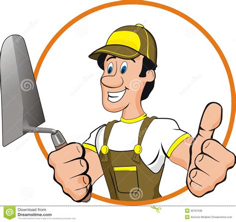 Mason cartoon stock vector. Illustration of isolated ... Vetor em formato.eps como editar?