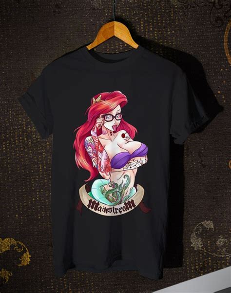 Hipster Ariel Mainstream Womens T Shirt Ariel By Kincotan