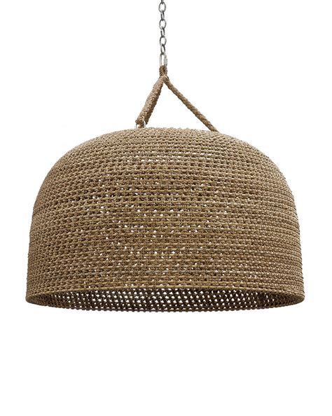 Pendant intricately woven with core rattan and natural rope. Green Oaks Oversized Pendant - Natural (With images ...
