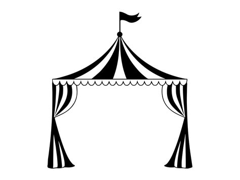 Tent Clipart Transparent Background Circus Tent Clipart Black And White