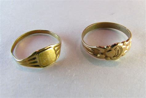 Baby Ring Set 10k Solid Gold Victorian To Deco From Exquisitegems On