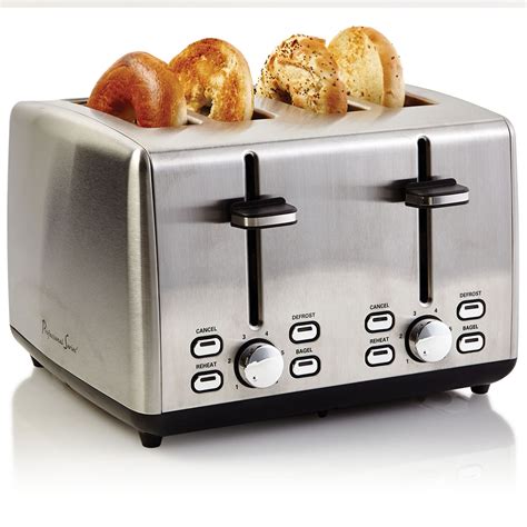 Toaster 4 Slice Wide Slot Stainless Steel Professional Series