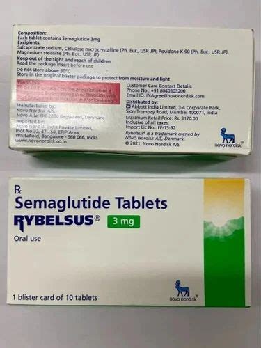 Rybelsus Semaglutide Tablets At Rs 3500stripe Rybelsus 3mg Tablets