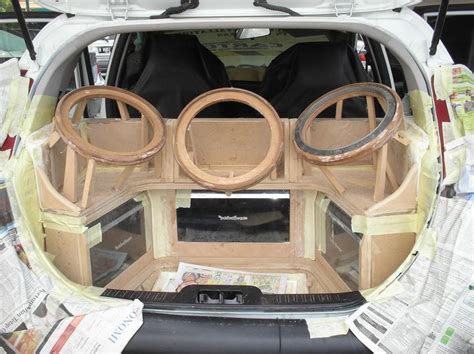 The Amplifiers Rack And Subwoofer Box Es Woodworks In Progress Car