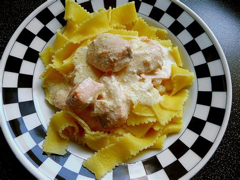 Spaghetti mit Lachs Sahne Soße von gerfried