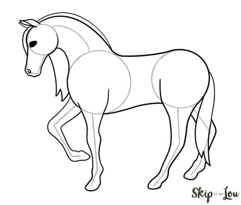 How To Easily Draw A Horse At Drawing Tutorials