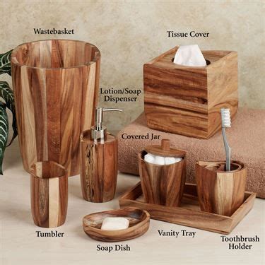 Get bathroom accessories from target to save money and time. Acacia Handcrafted Wood Bath Accessories | Wooden bathroom ...