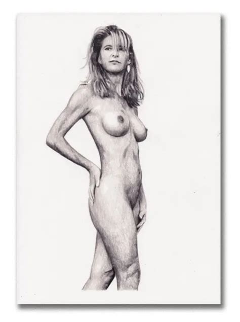 Female Nude Akt Femme Nu Girl Original Drawing Picclick