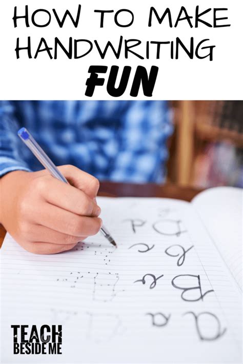 How To Make Handwriting Fun Teach Beside Me