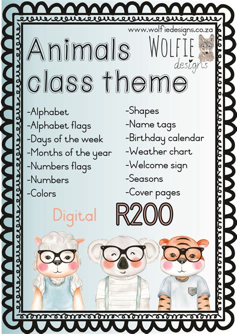 Class Theme Animals Teacha