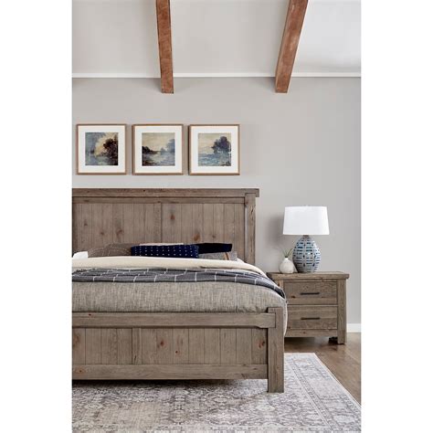 Vaughan Bassett Yellowstone 780 558 855 922 Transitional Rustic Queen Dovetail Bed Westrich