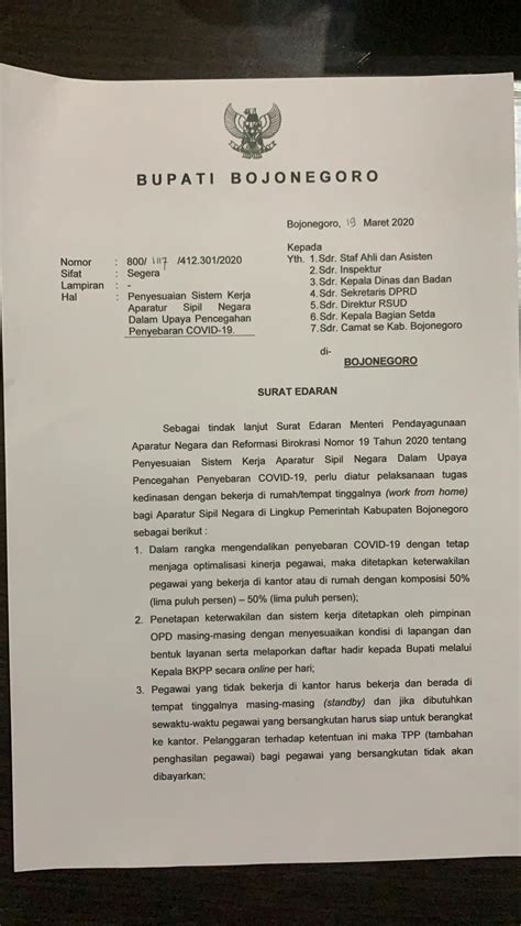 Bupati dan wakil bupati bojonegoro dilantik gubernur. Cegah Covid-19, 50% ASN Pemkab Bojonegoro Diperbolehkan Bekerja Di Rumah. - Wartaku.id