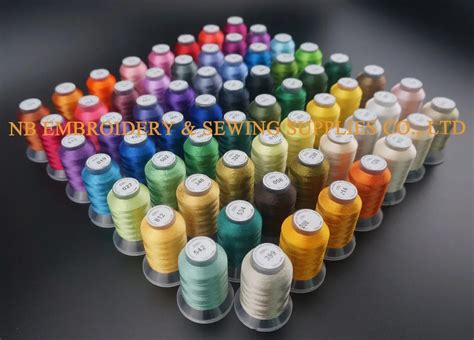 63 Brother Colors 500m 550y Polyester Embroidery Thread For Brother