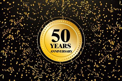 Aofoto 9x6ft Happy 50th Anniversary Backdrop Gold Glitter Halo Dots