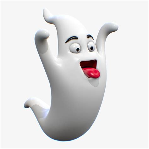 3d Model Cartoon Ghost Character Cgtrader